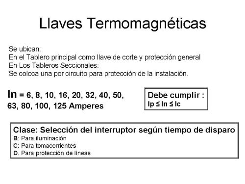 como funciona llave termomagnetica